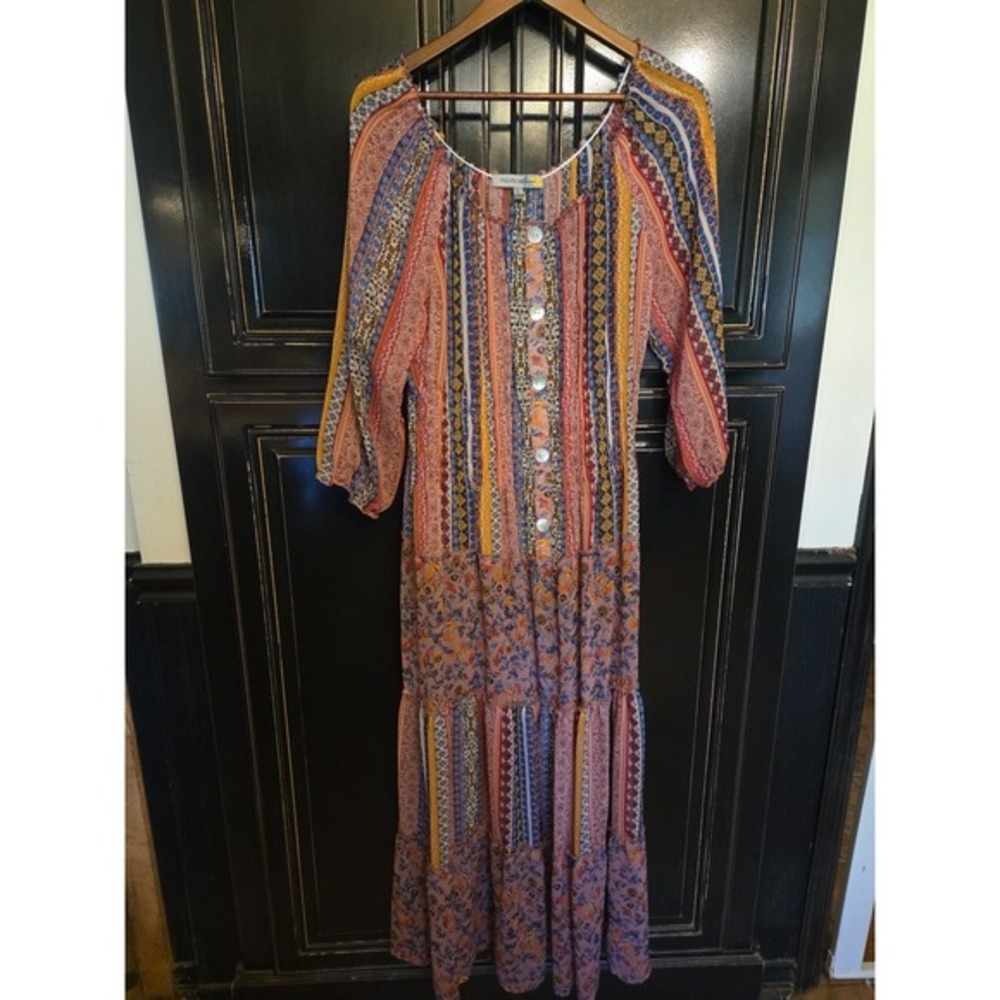 Figureo And Flower Large Sheer Dress, Boho, Granny Core, Fairy‎ Garden Summer